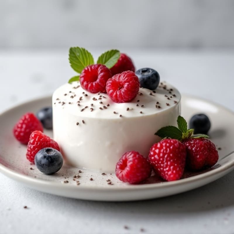 Greek Yogurt Protein Mousse with Mixed Berries