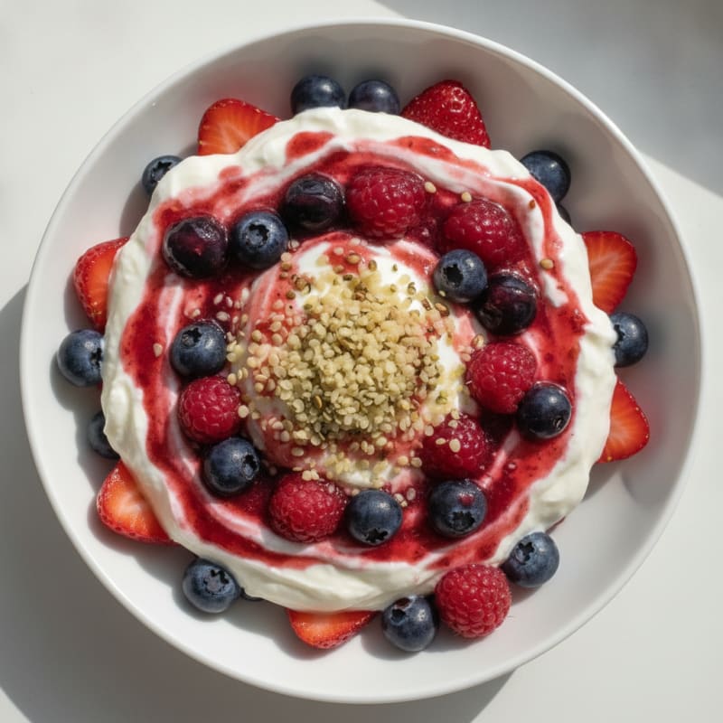 Creamy Greek Yogurt Protein Parfait with Mixed Berries