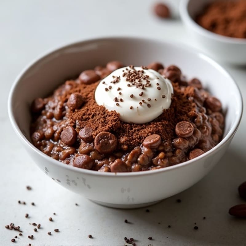 Rich Fudgy Dark Chocolate Protein Oatmeal