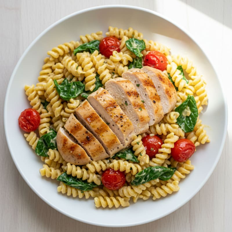 Creamy Boursin Pasta with Roasted Tomatoes