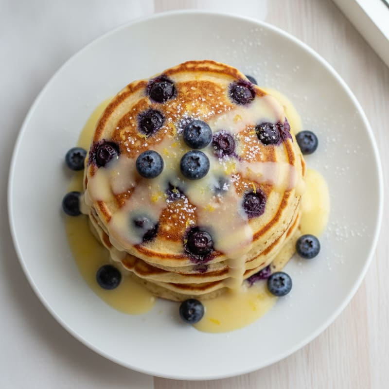 Blueberry Ricotta Pancakes with Lemon Zest