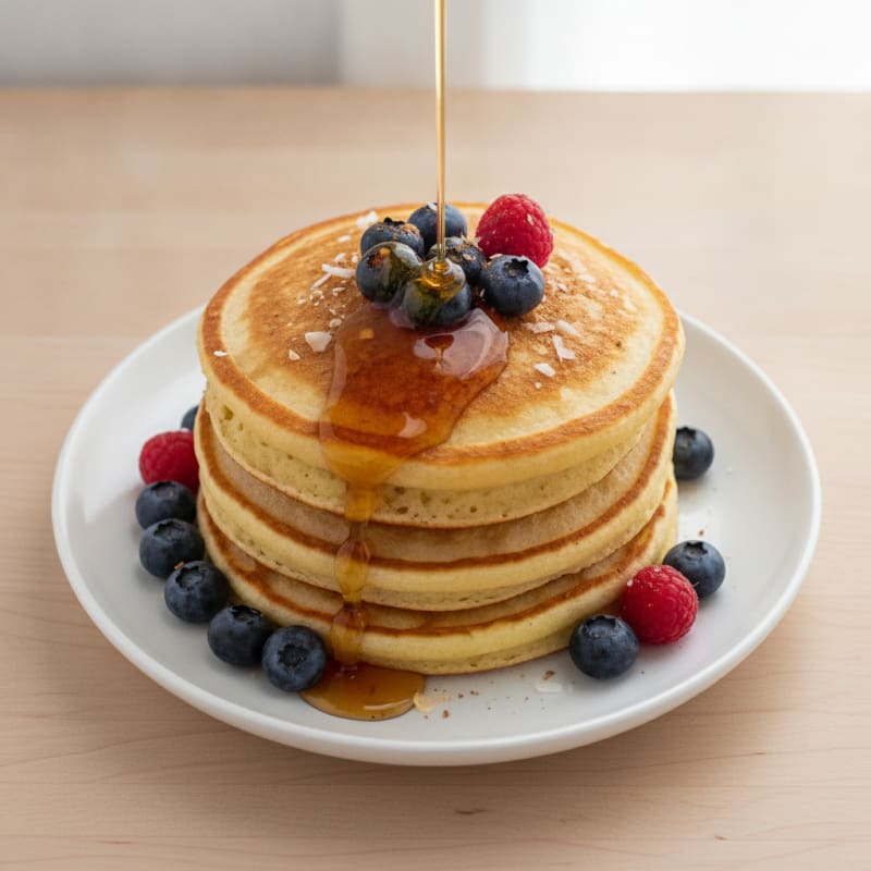 High-Protein Fluffy Buttermilk-Style Pancakes