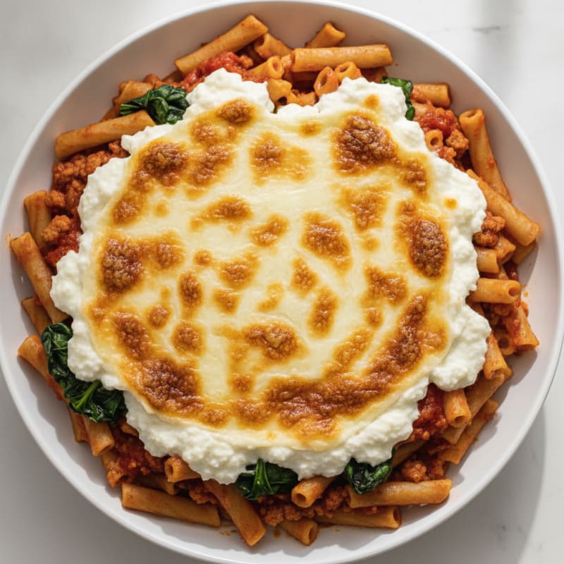 Classic Baked Ziti with Ricotta
