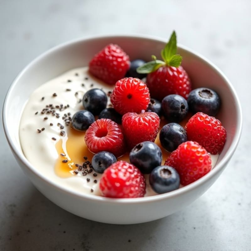Creamy Greek Yogurt with Fresh Berries