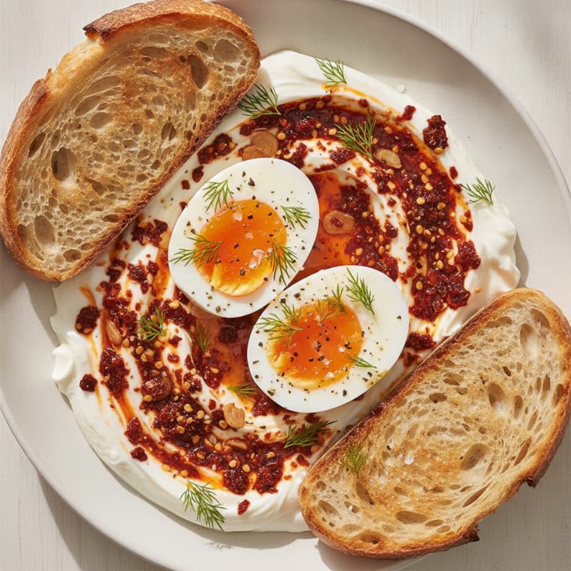 Jammy Eggs with Chili Crisp