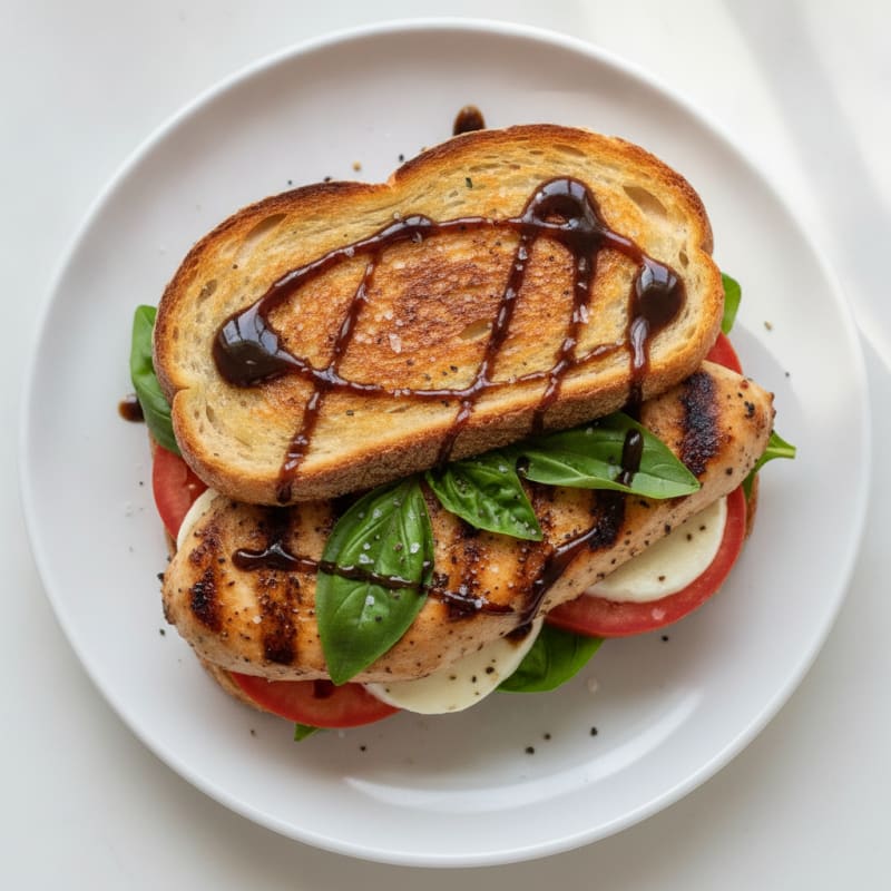 Grilled Caprese Sandwich with Balsamic Glaze