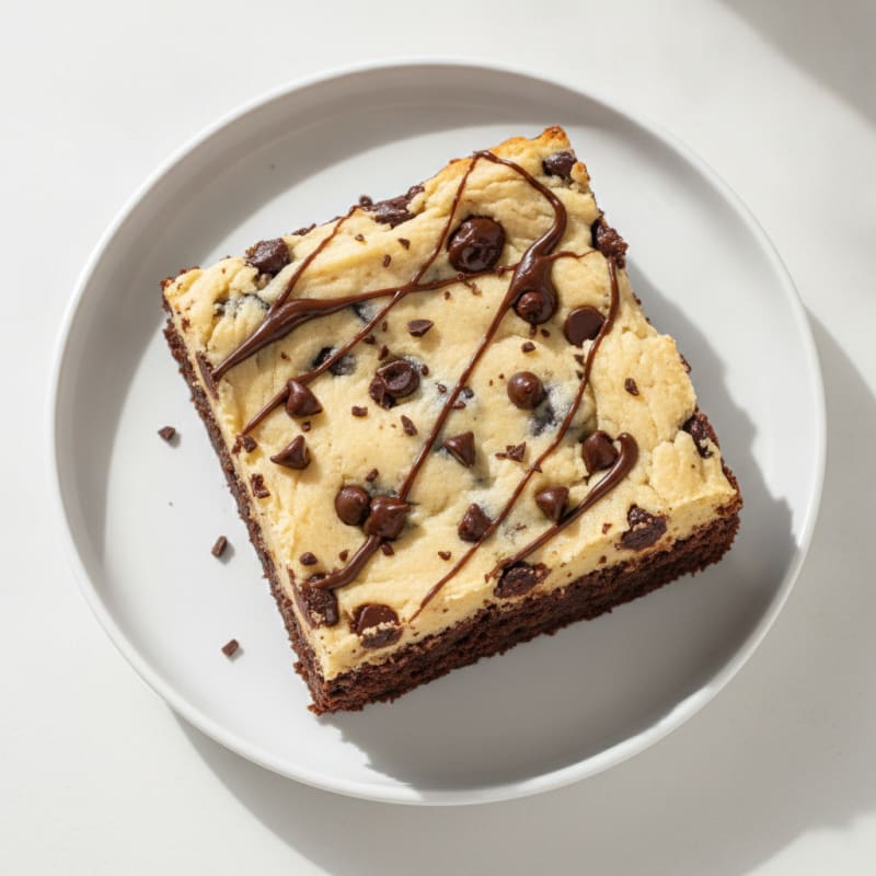 Protein Chocolate Chip Cookie Dough Brownies