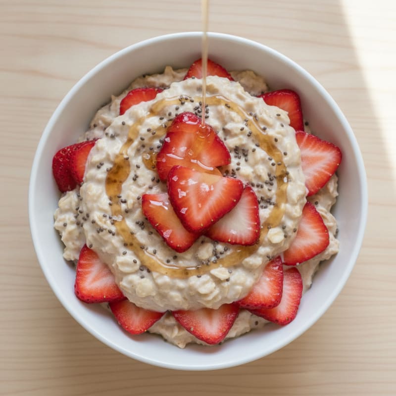 Strawberry Shortcake Overnight Oats