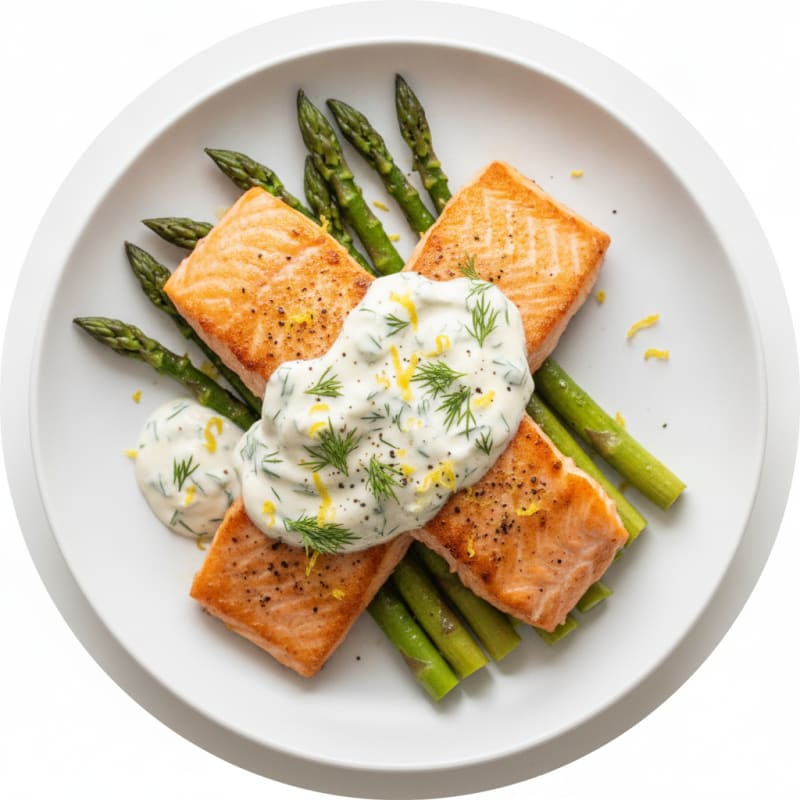 Pan-Seared Salmon with Lemon-Dill Sauce
