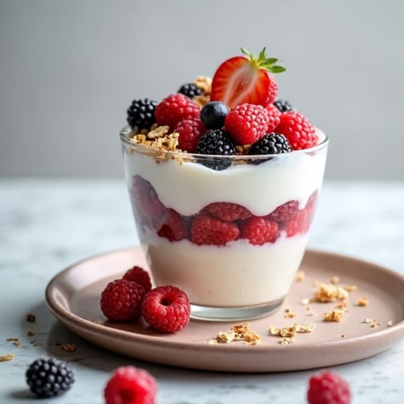 Creamy Greek Yogurt Protein Parfait with Mixed Berries