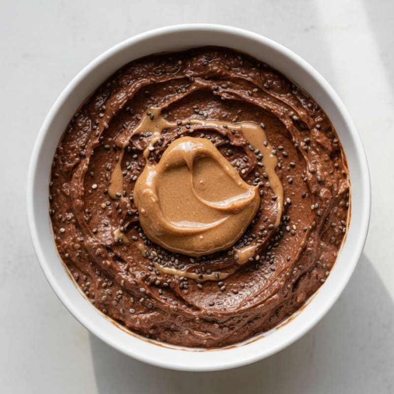 Silky Chocolate Protein Pudding with Chia Seeds