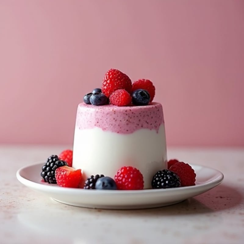Silky Greek Yogurt Protein Mousse with Mixed Berries