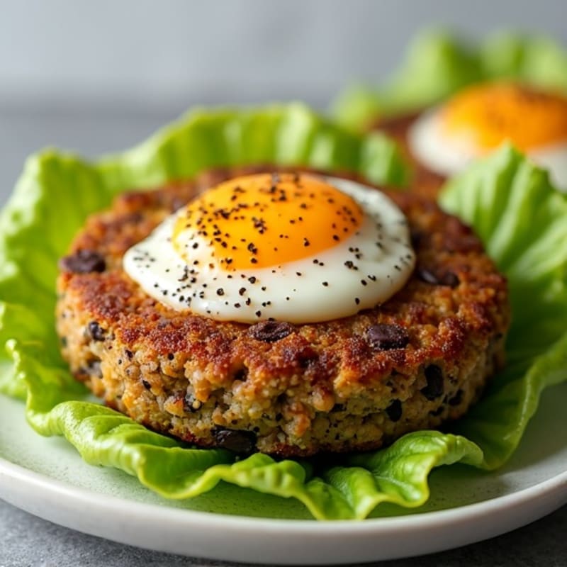 Crispy Black Bean Quinoa Burger Lettuce Wrap