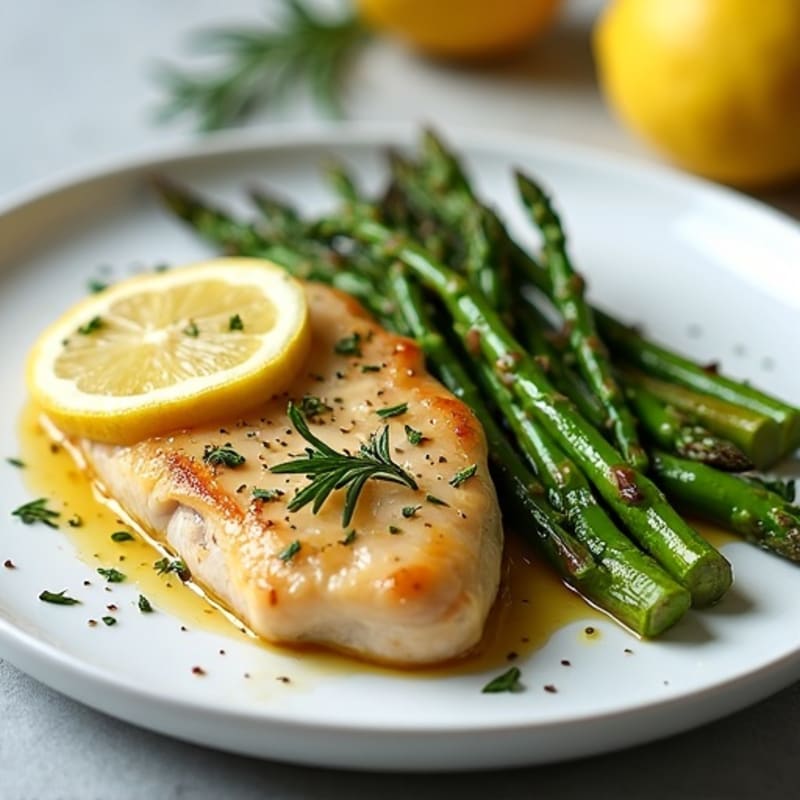 Sheet Pan Lemon Herb Chicken and Roasted Asparagus