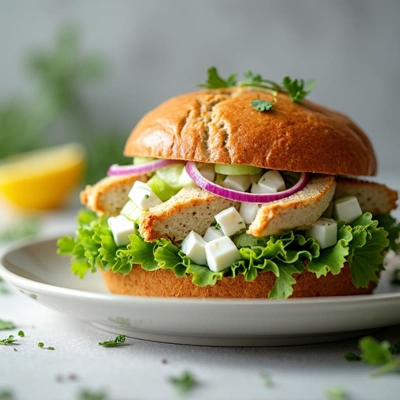 Herb-Roasted Chicken and Greek Yogurt Salad Sandwich