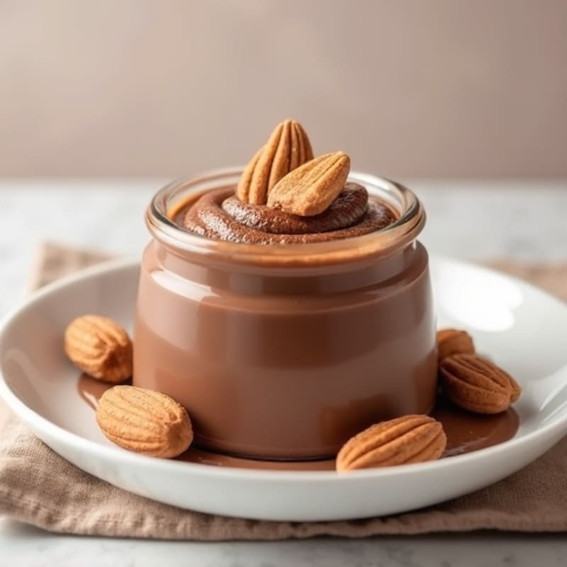 Silky Chocolate Protein Pudding with Almond Butter Swirl