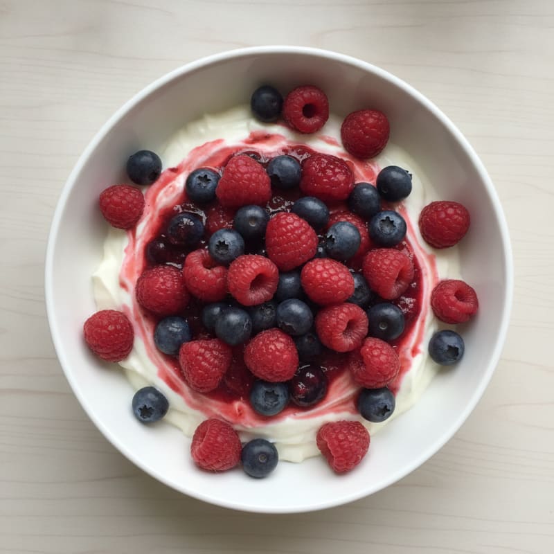 Silky Protein Yogurt with Mixed Berries