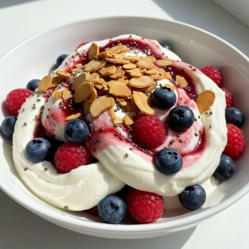 Creamy Vanilla Protein Yogurt Parfait with Berries