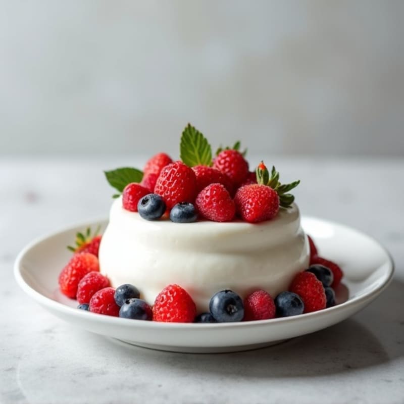 Greek Yogurt Protein Mousse with Berries