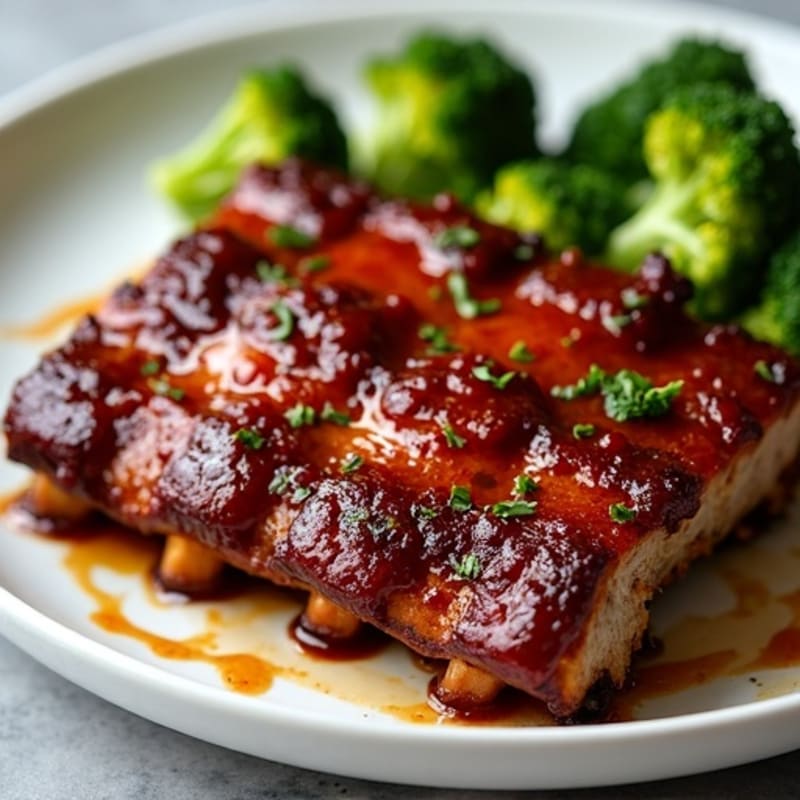 Tender Baked Pork Ribs with Sticky BBQ Glaze