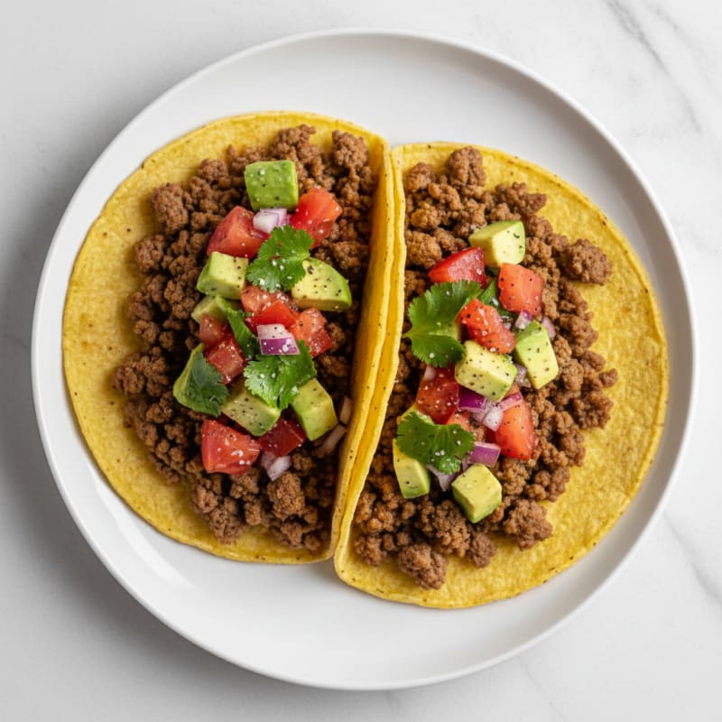 Ground Beef Tacos with Fresh Salsa