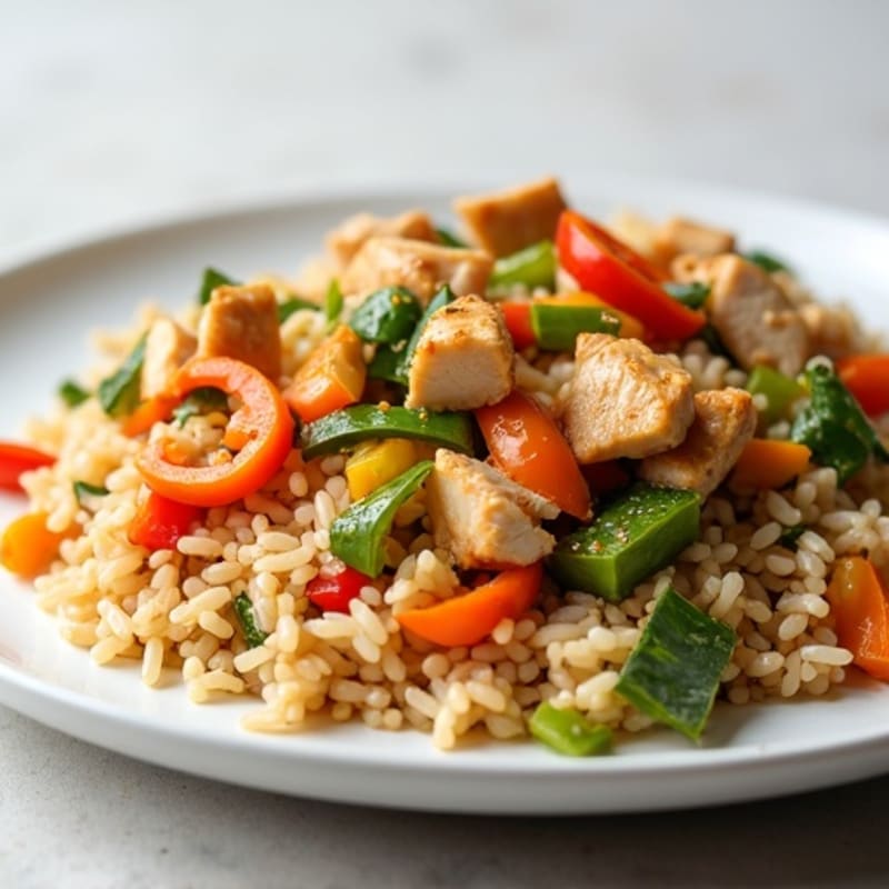 Chicken and Vegetable Brown Rice Stir-Fry