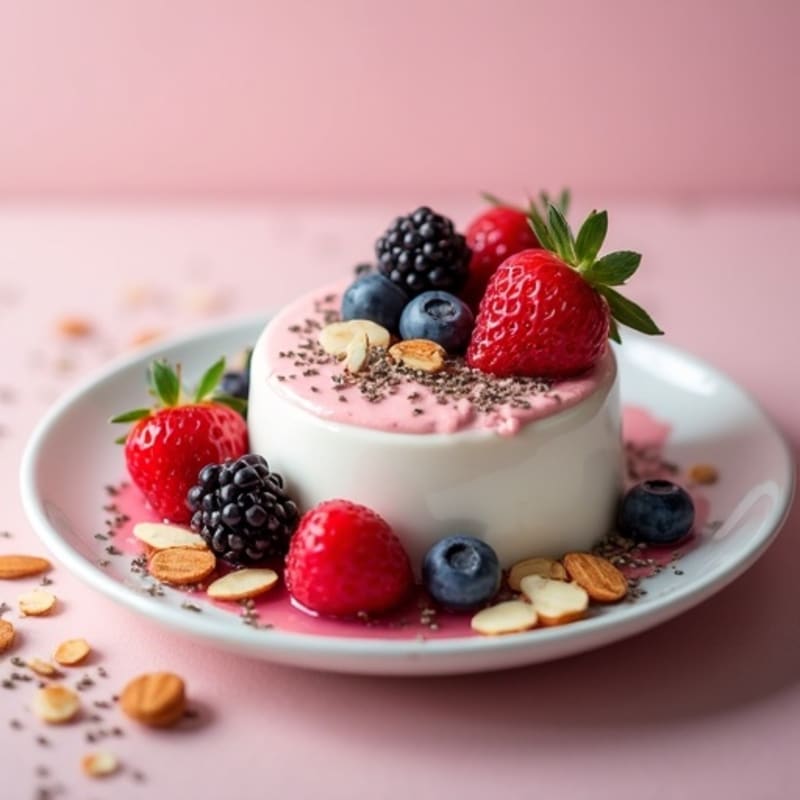 Silky Greek Yogurt Protein Mousse with Mixed Berries