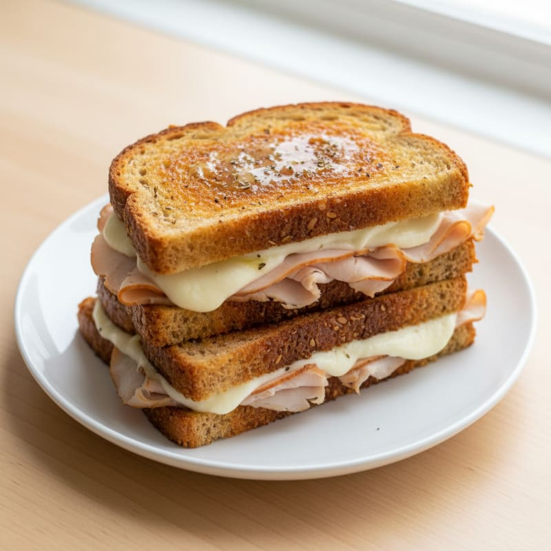 Crispy Golden Triple-Decker Grilled Cheese