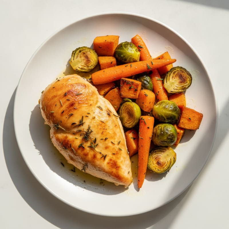Herb-Roasted Chicken with Roasted Vegetables