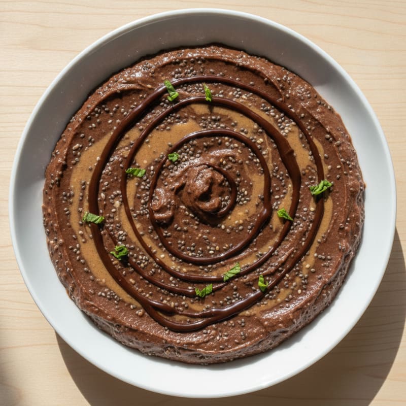 Silky Chocolate Protein Pudding with Chia Seeds