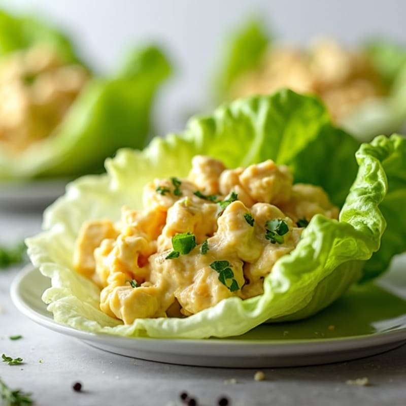 Creamy Egg Salad Lettuce Wraps