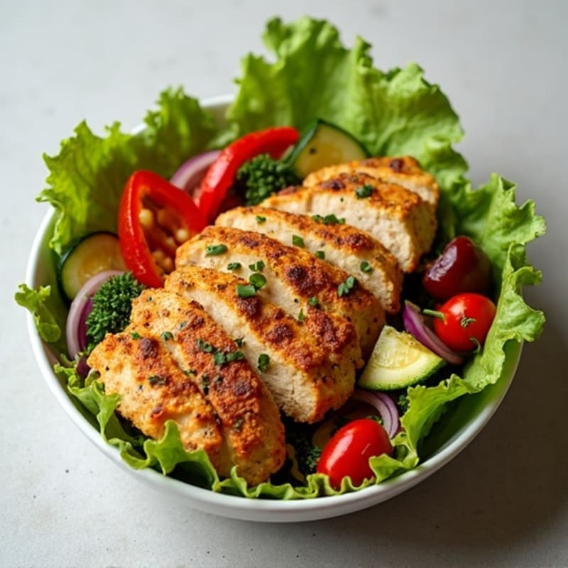Herb-Spiced Chicken Shawarma Bowl with Roasted Vegetables