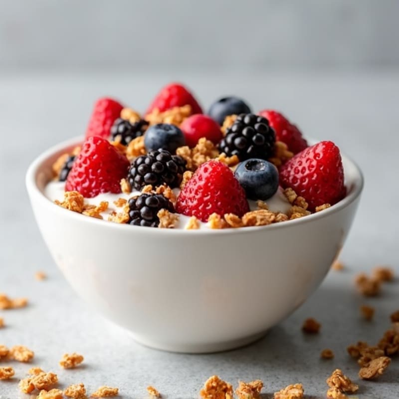 Creamy Greek Yogurt Protein Bowl with Almond Butter and Berries