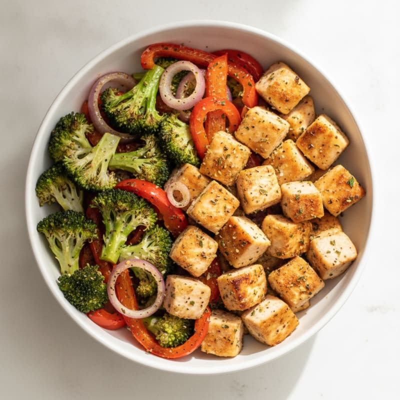 Chicken and Roasted Vegetable Power Bowl