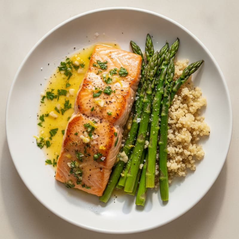 Pan-Seared Salmon with Lemon-Herb Sauce