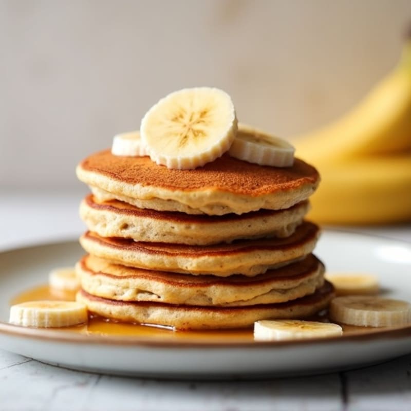 Fluffy Banana Cinnamon Protein Pancakes