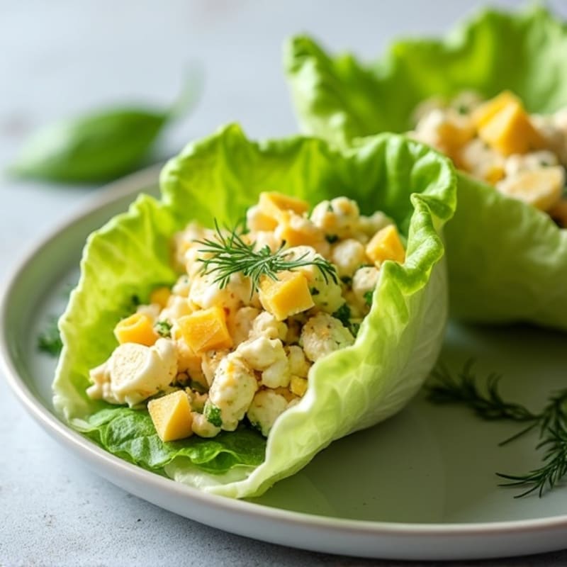 Fresh Herb-Loaded Egg Salad Lettuce Wrap