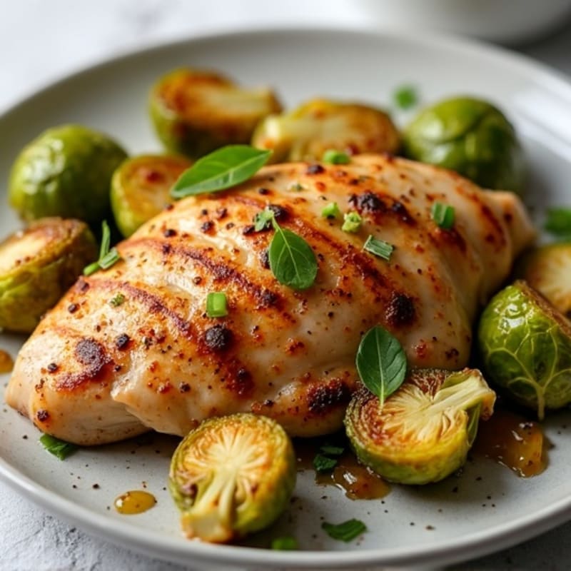 Sheet Pan Roasted Chicken and Crispy Brussels Sprouts