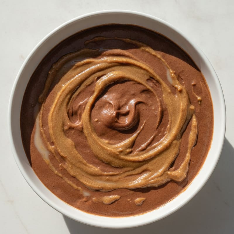 Silky Chocolate Protein Pudding with Almond Butter Swirl