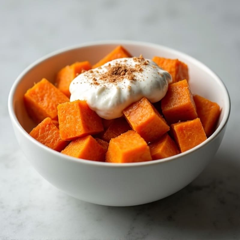 Protein-Packed Creamy Butterscotch Sweet Potato Bowl
