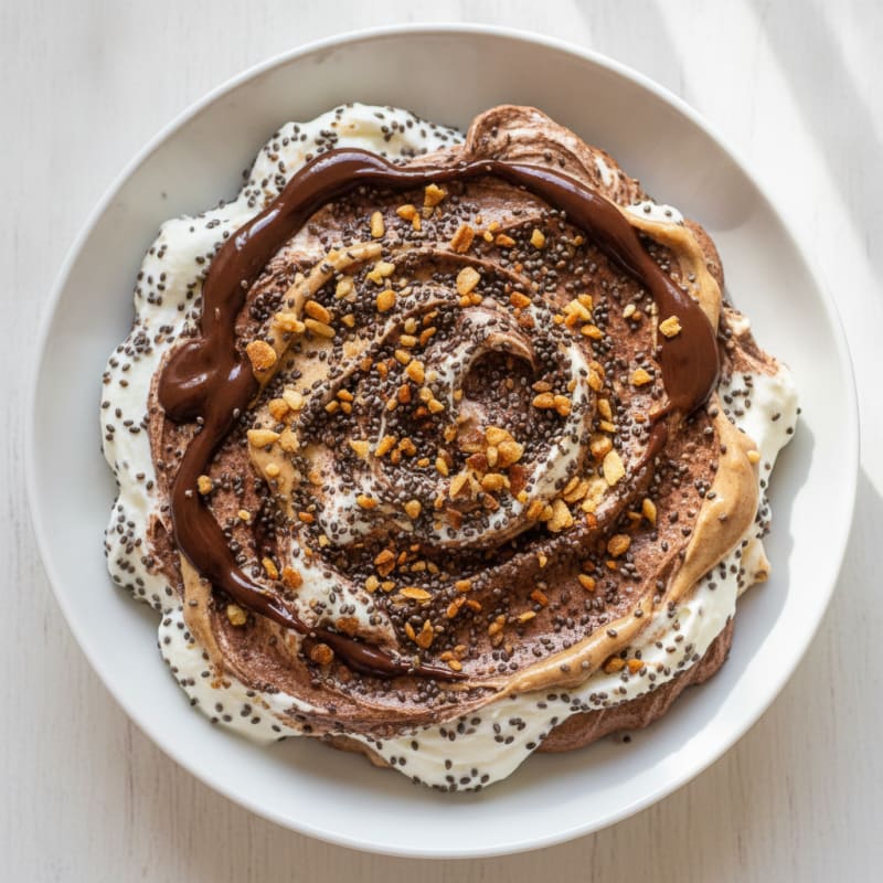 Silky Greek Yogurt Protein Mousse with Chia Seeds