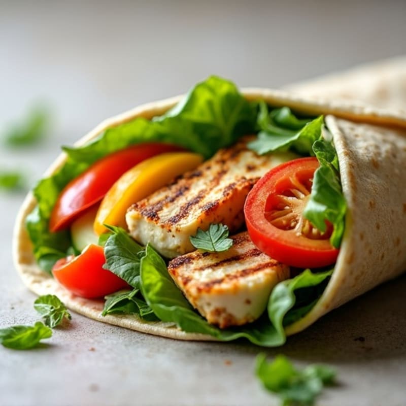 Herb-Grilled Chicken and Fresh Veggie Wrap