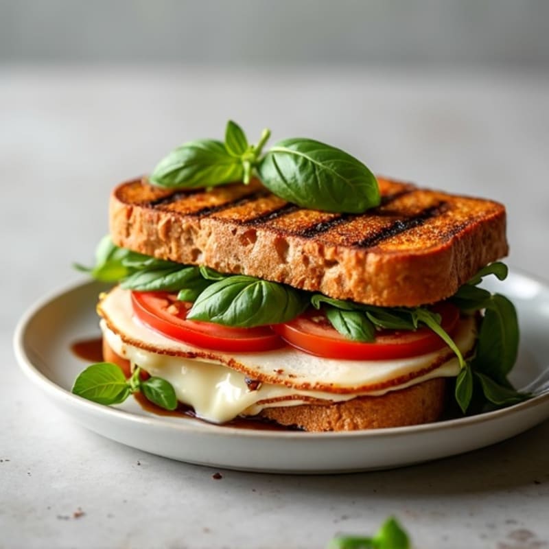 Crispy Grilled Caprese Sandwich
