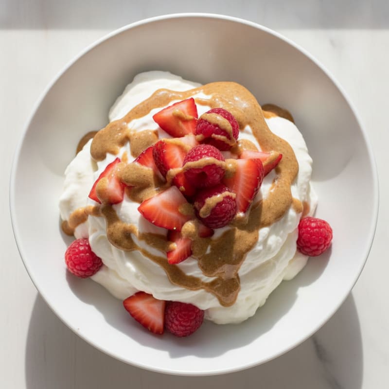 Silky Greek Yogurt Protein Mousse with Fresh Berries