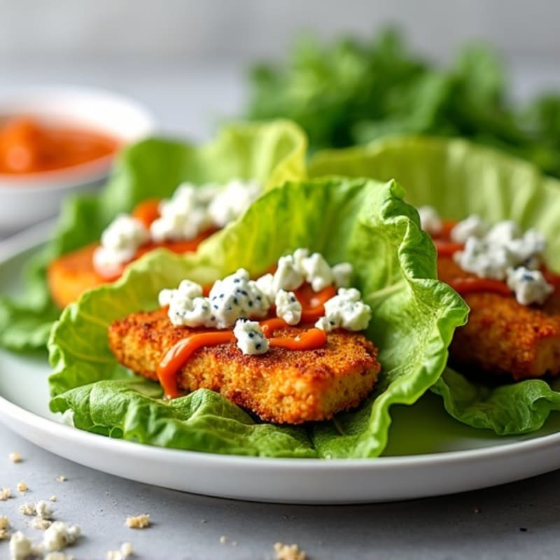 Crispy Buffalo Chicken Lettuce Wraps