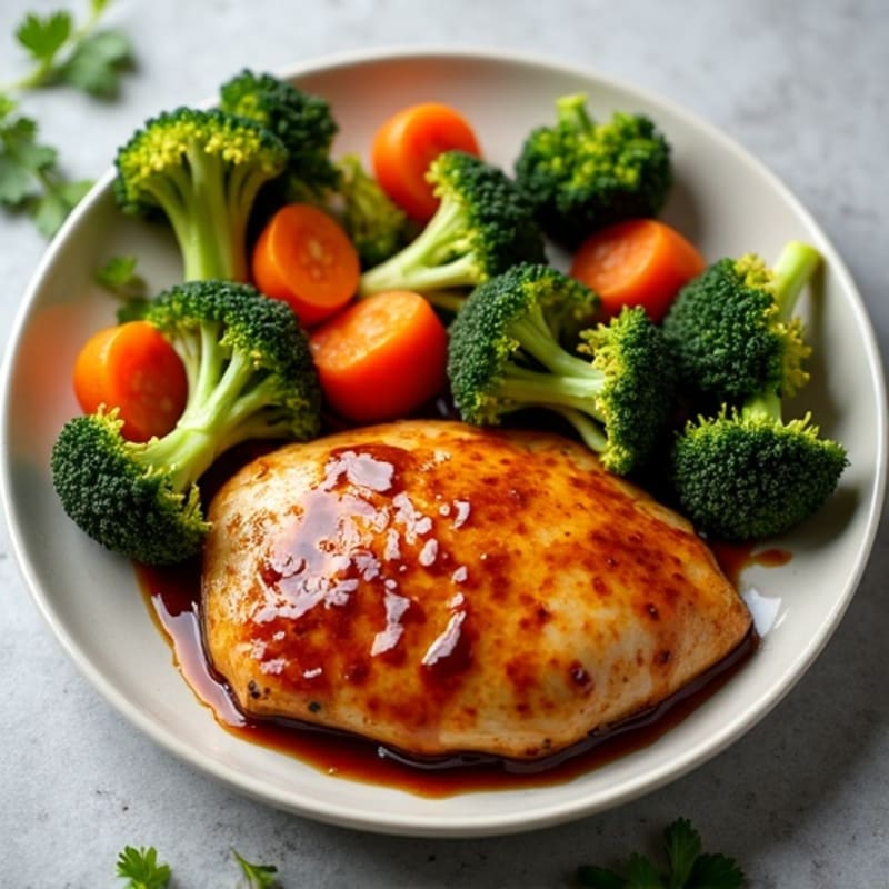 Sheet Pan Teriyaki Chicken with Roasted Broccoli and Carrots