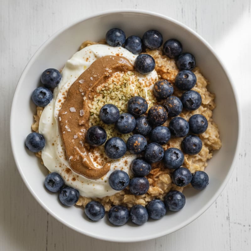 Blueberry Skyr Oats Breakfast Bowl
