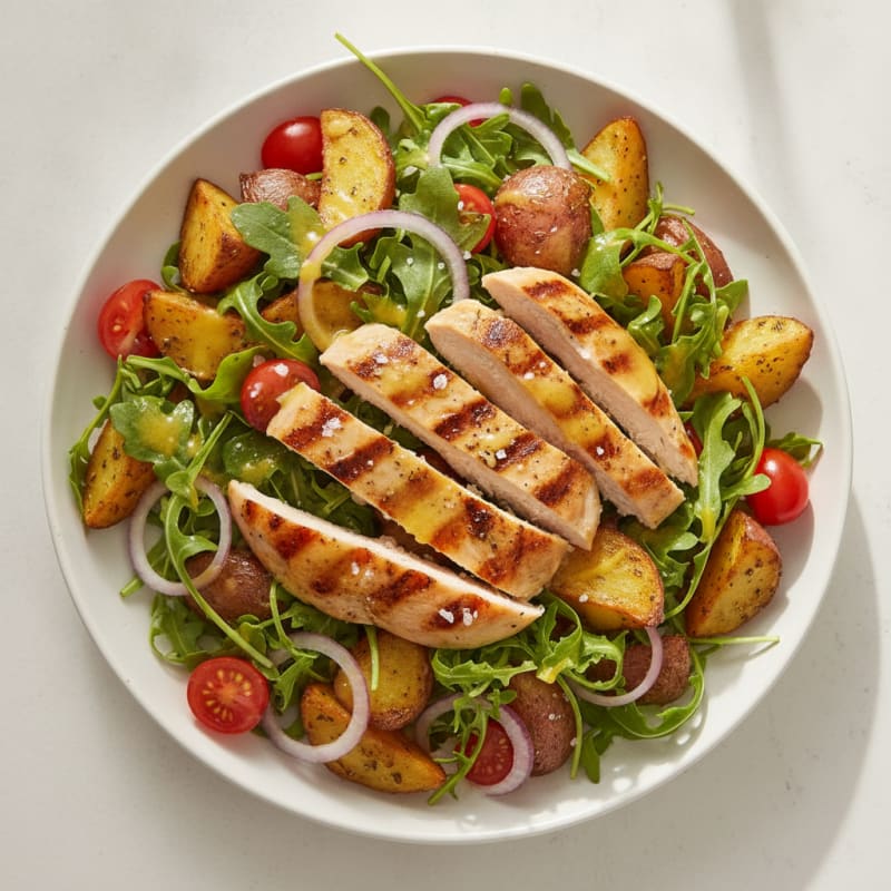 Grilled Chicken and Roasted Potato Salad
