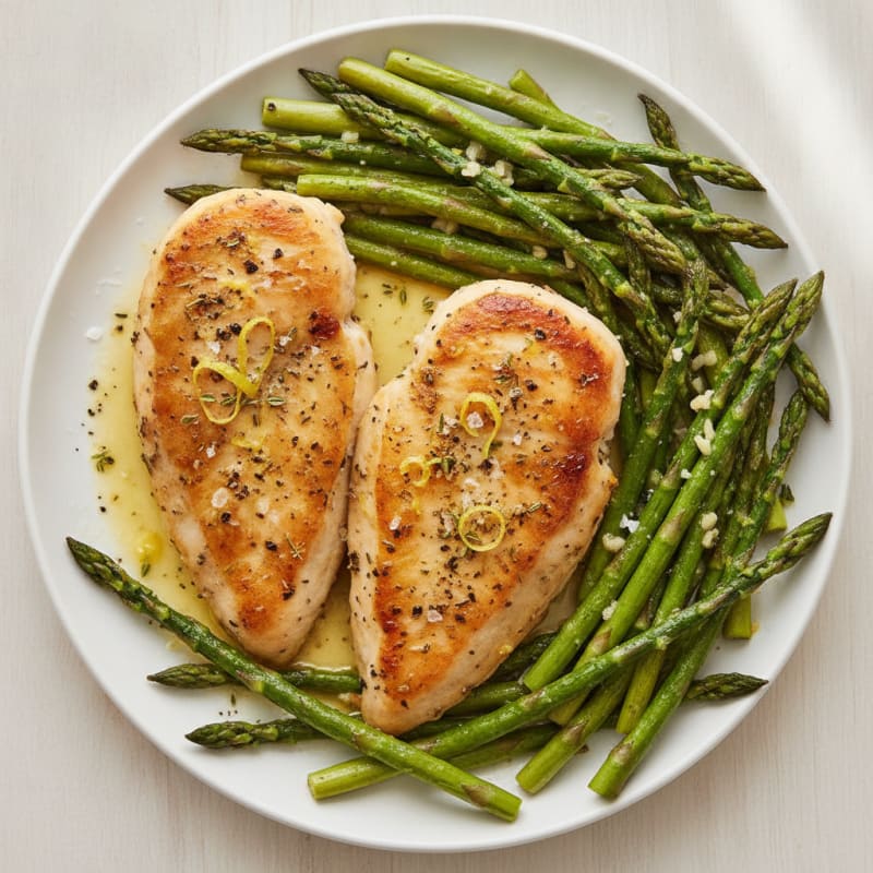 Lemon Herb Chicken with Roasted Asparagus