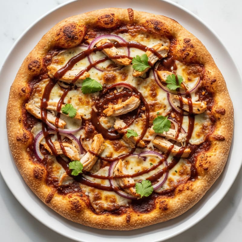Crispy BBQ Chicken and Caramelized Onion Pizza